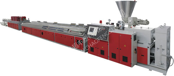 PVC、PE、PP木塑型材生產線_木塑擠出生產線【設備特點】【技術參數(shù)】